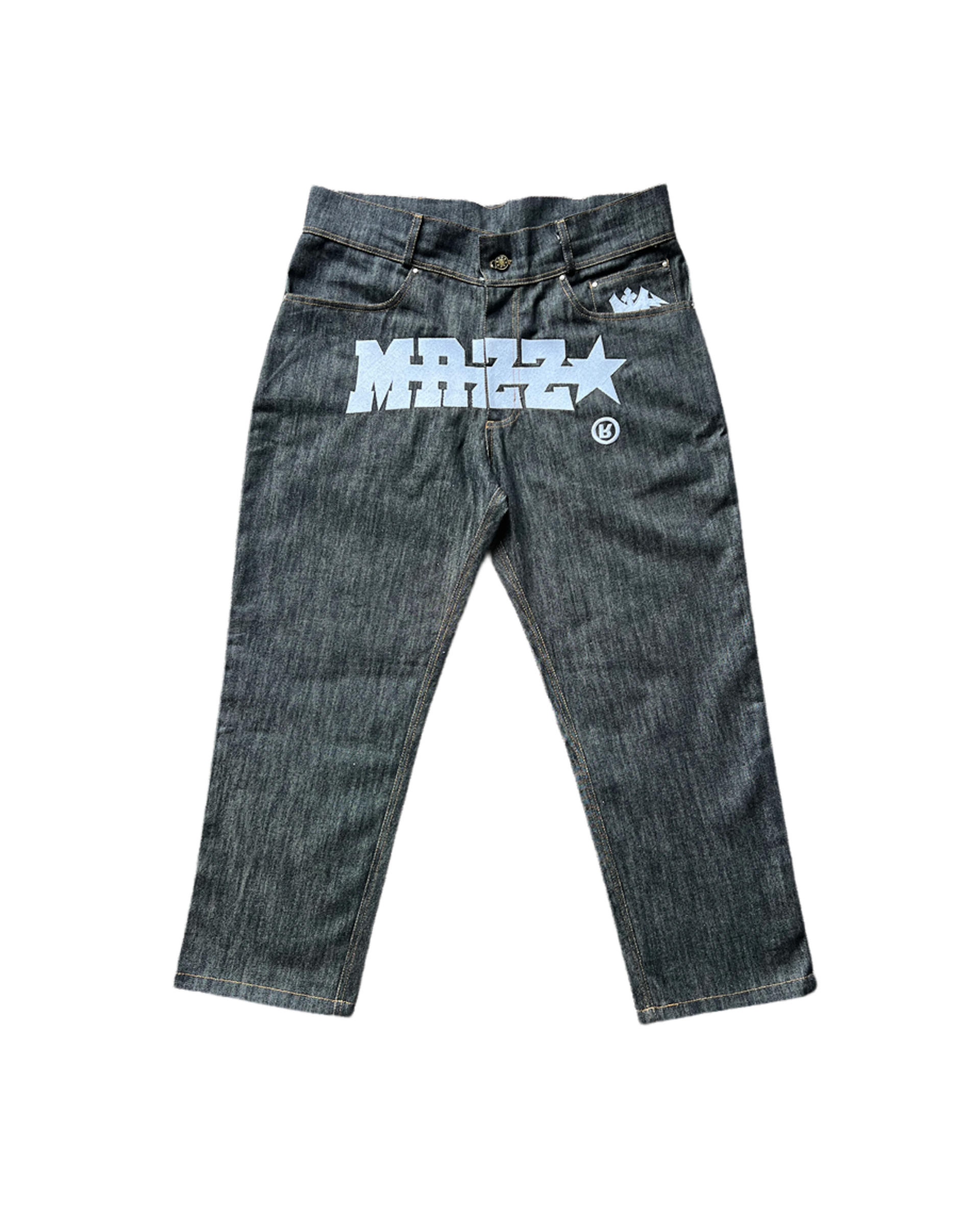 loose waist mid galaxy JEANS 韓国　GALAXY COSMOSS straight Mellanblå - Blue 2000 - jeans パンツ